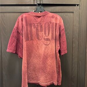 Men's Civil Regime Boxy Crop Fit Red Washed T-Shirt Pump Cover